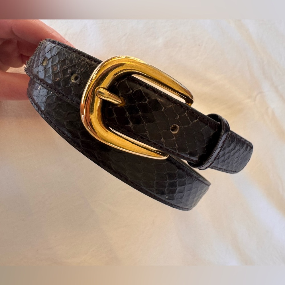 Women’s Vintage Genuine Snakeskin Belt Size XL